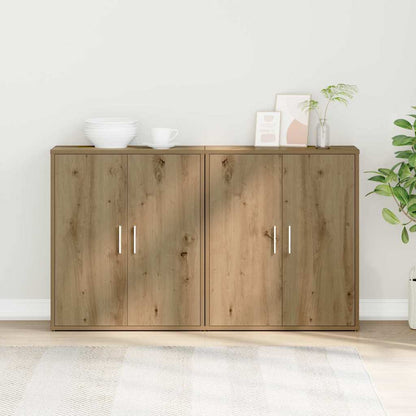 Credenza 2 pcs rovere artigianale 60 x 31 x 70 cm - homemem39