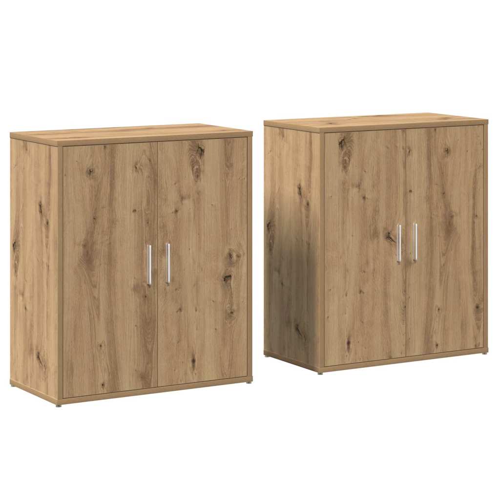 Credenza 2 pcs rovere artigianale 60 x 31 x 70 cm - homemem39