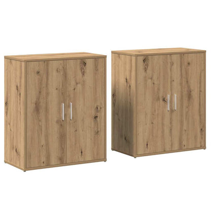 Credenza 2 pcs rovere artigianale 60 x 31 x 70 cm - homemem39