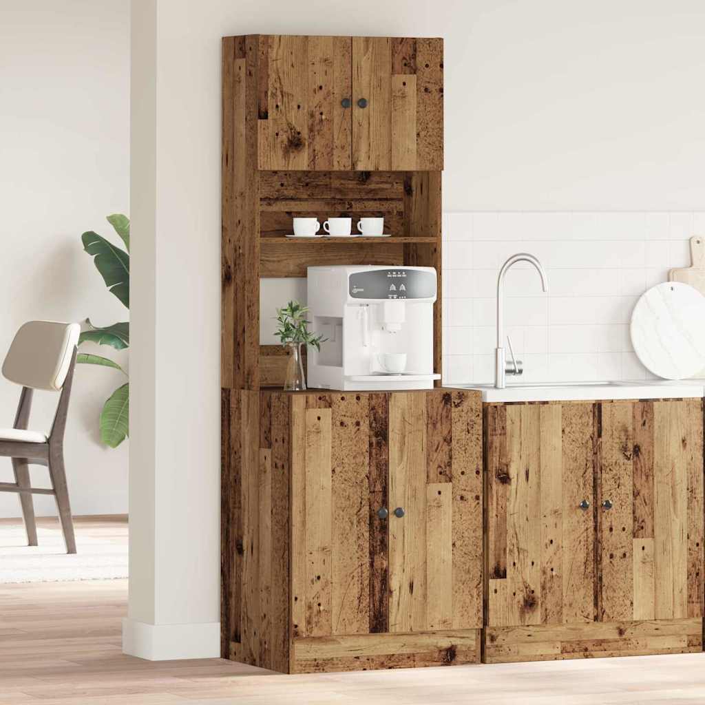 Credenza da cucina 2 pcs Legno vecchio 60 x 50 x 180 cm
