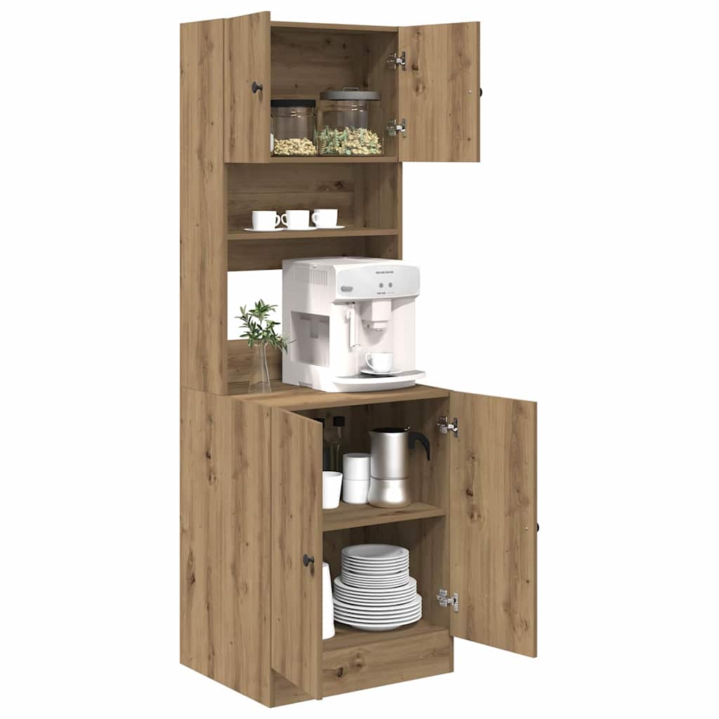 Credenza da cucina 2 pcs Rovere artigianale 60 x 50 x 180 cm