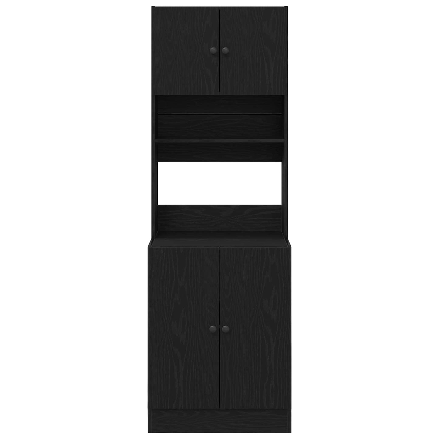 Credenza da cucina con porta 2 pcs Rovere Nero 60 x 50 x 180 cm