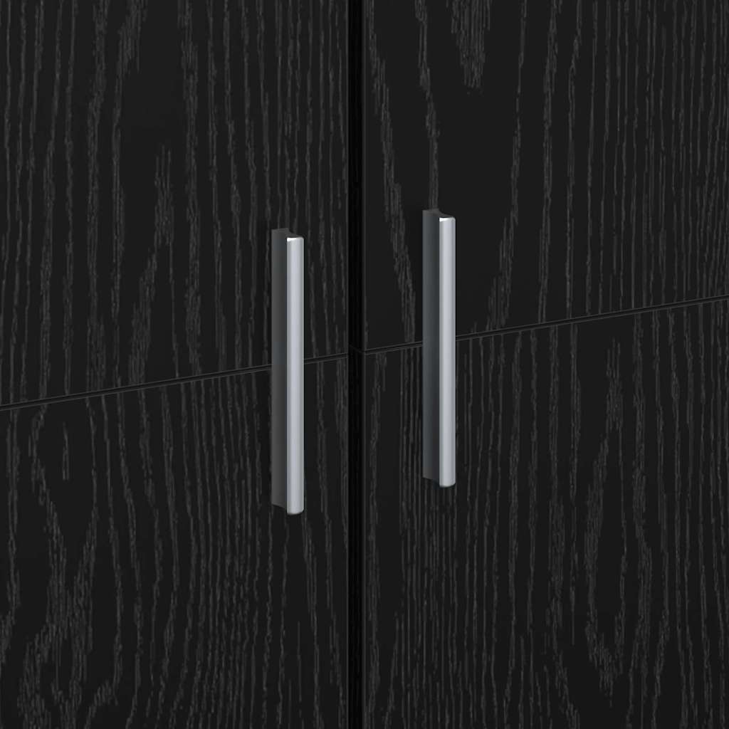 Highboard 80 x 35 x 180 cm Legno ingegnerizzato Rovere nero | homemem39
