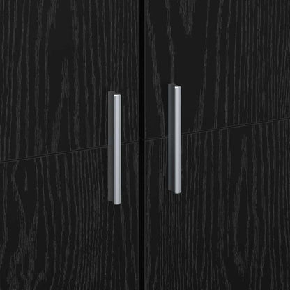 Highboard 80 x 35 x 180 cm Legno ingegnerizzato Rovere nero | homemem39