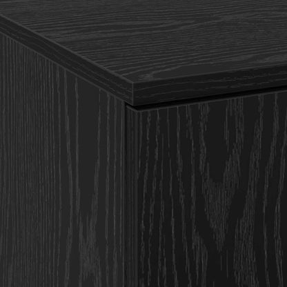 Alto mobile Rovere nero 60 x 35 x 180 cm Legno multistrato | homemem39