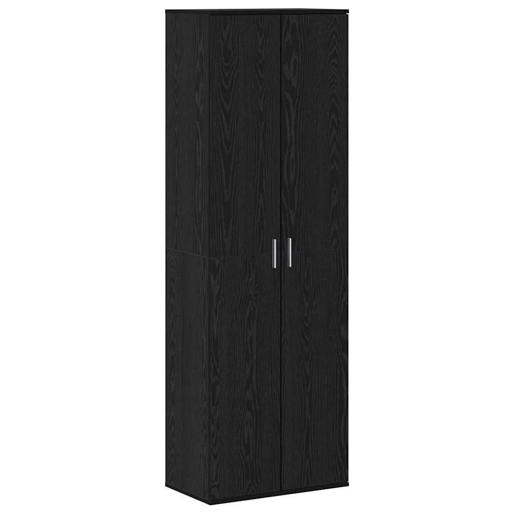 Alto mobile Rovere nero 60 x 35 x 180 cm Legno multistrato | homemem39