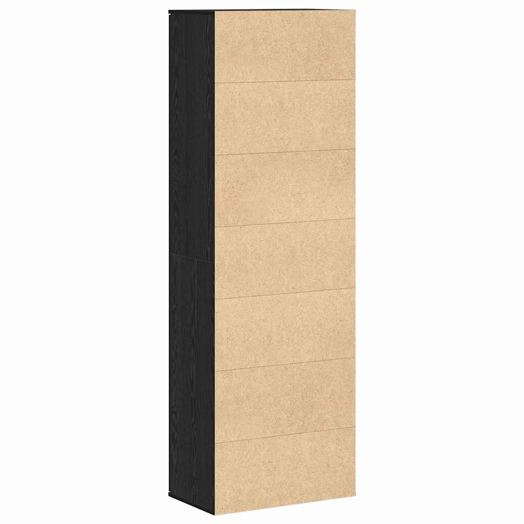 Alto mobile Rovere nero 60 x 35 x 180 cm Legno multistrato