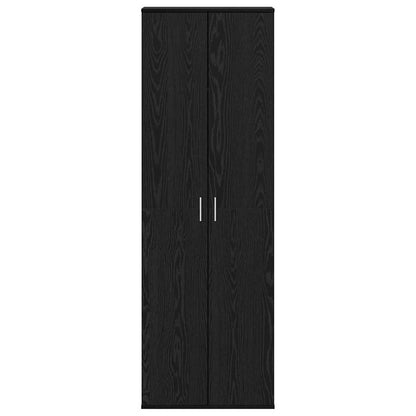 Alto mobile Rovere nero 60 x 35 x 180 cm Legno multistrato