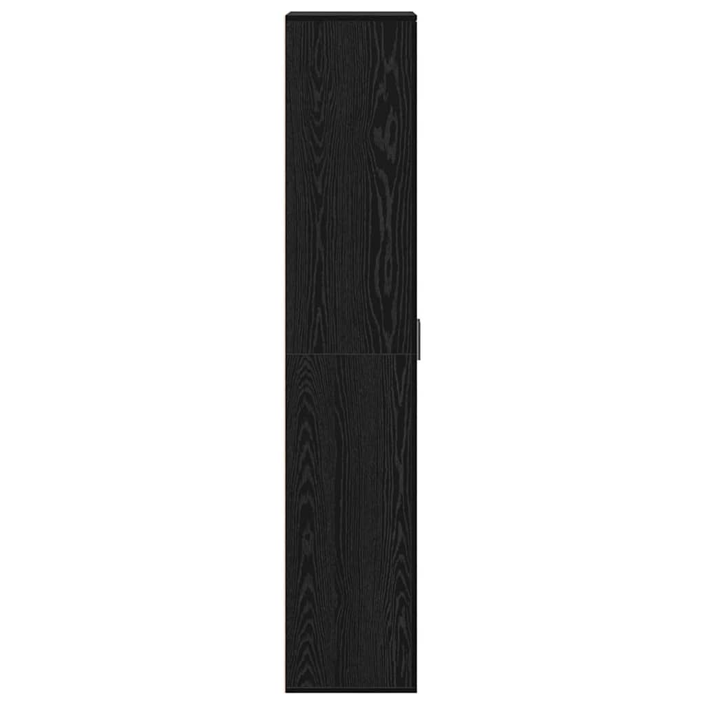 Alto mobile Rovere nero 60 x 35 x 180 cm Legno multistrato | homemem39