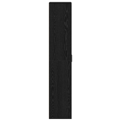 Alto mobile Rovere nero 60 x 35 x 180 cm Legno multistrato