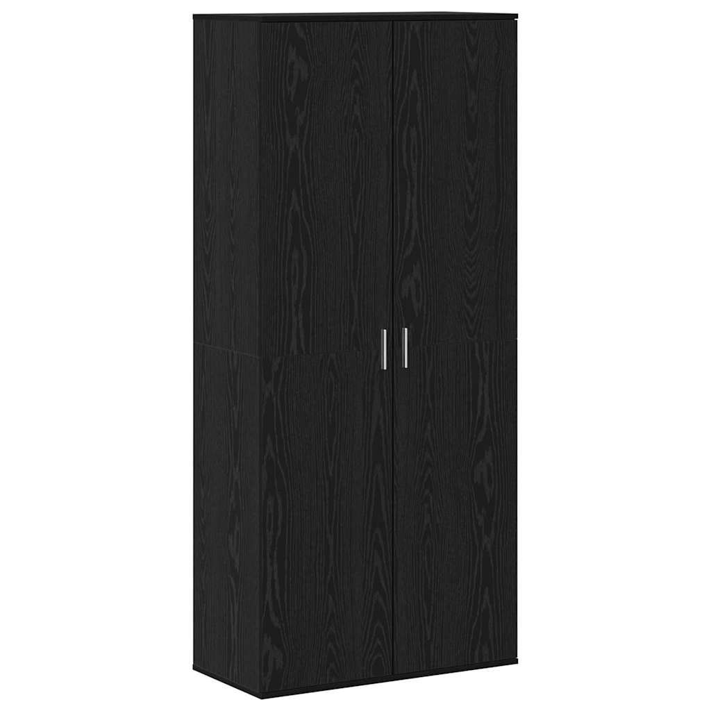 Credenza Rovere nero 80 x 39 x 178 cm Legno multistrato - homemem39