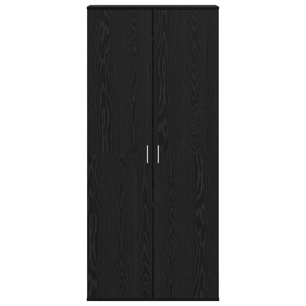 Credenza Rovere nero 80 x 39 x 178 cm Legno multistrato - homemem39