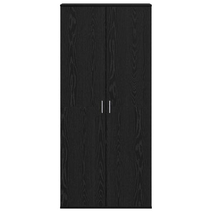 Credenza Rovere nero 80 x 39 x 178 cm Legno multistrato - homemem39