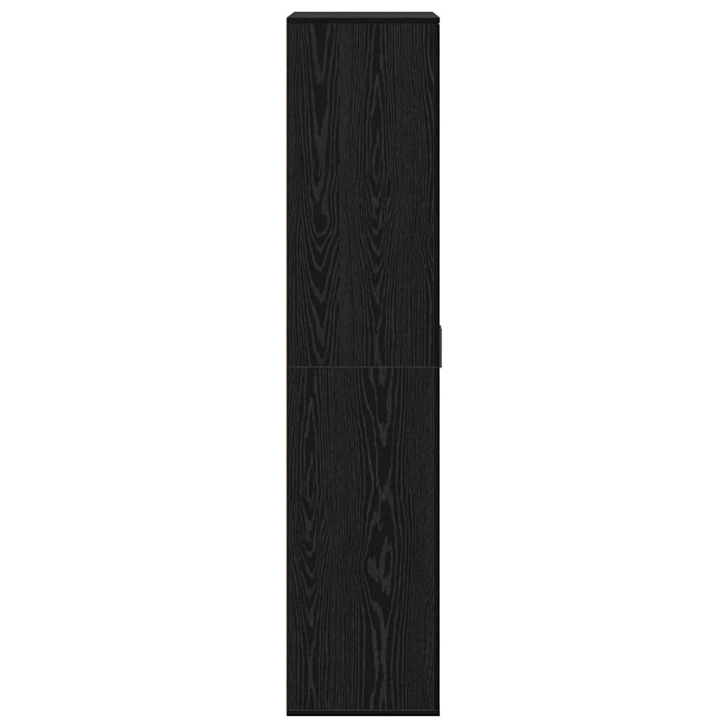 Credenza Rovere nero 80 x 39 x 178 cm Legno multistrato - homemem39