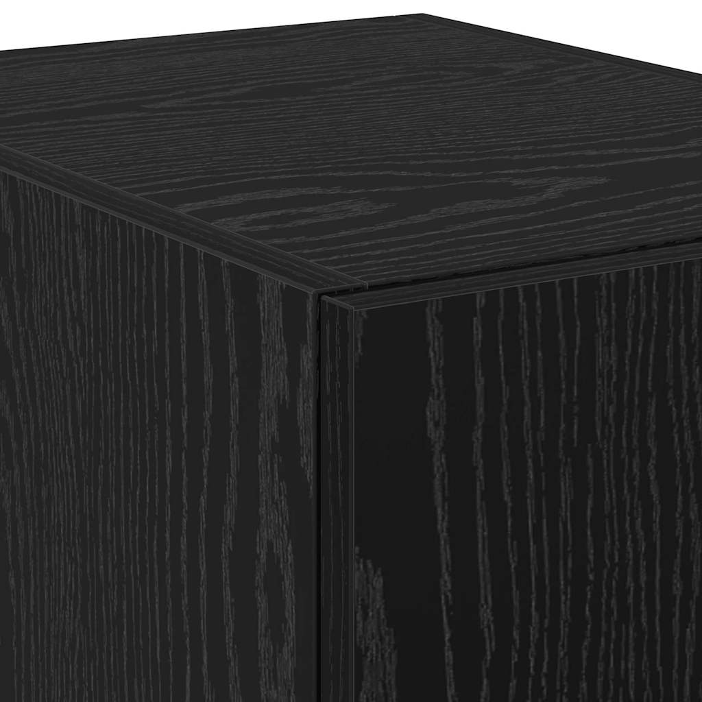 Credenza Rovere nero 30 x 42.5 x 185 cm Legno multistrato - homemem39