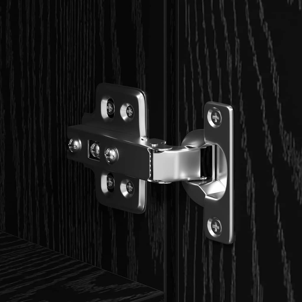 Credenza Rovere nero 30 x 42.5 x 185 cm Legno multistrato - homemem39