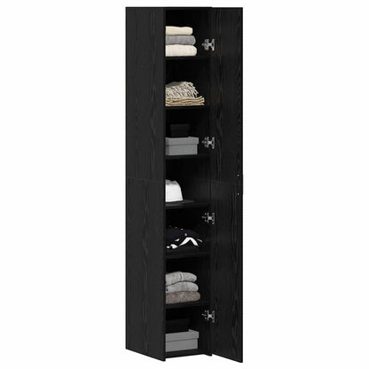 Credenza Rovere nero 30 x 42.5 x 185 cm Legno multistrato - homemem39