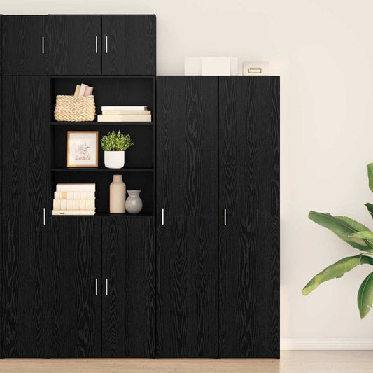Credenza Rovere nero 40 x 42.5 x 185 cm Legno multistrato - homemem39
