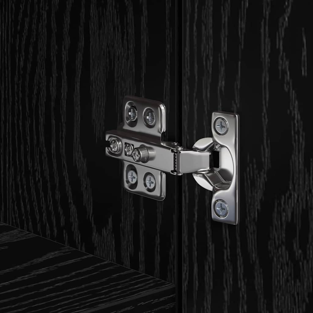 Credenza Rovere nero 50 x 42.5 x 185 cm Legno multistrato - homemem39