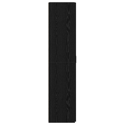 Credenza 2 pcs Rovere Nero 70 x 42,5 x 185 cm