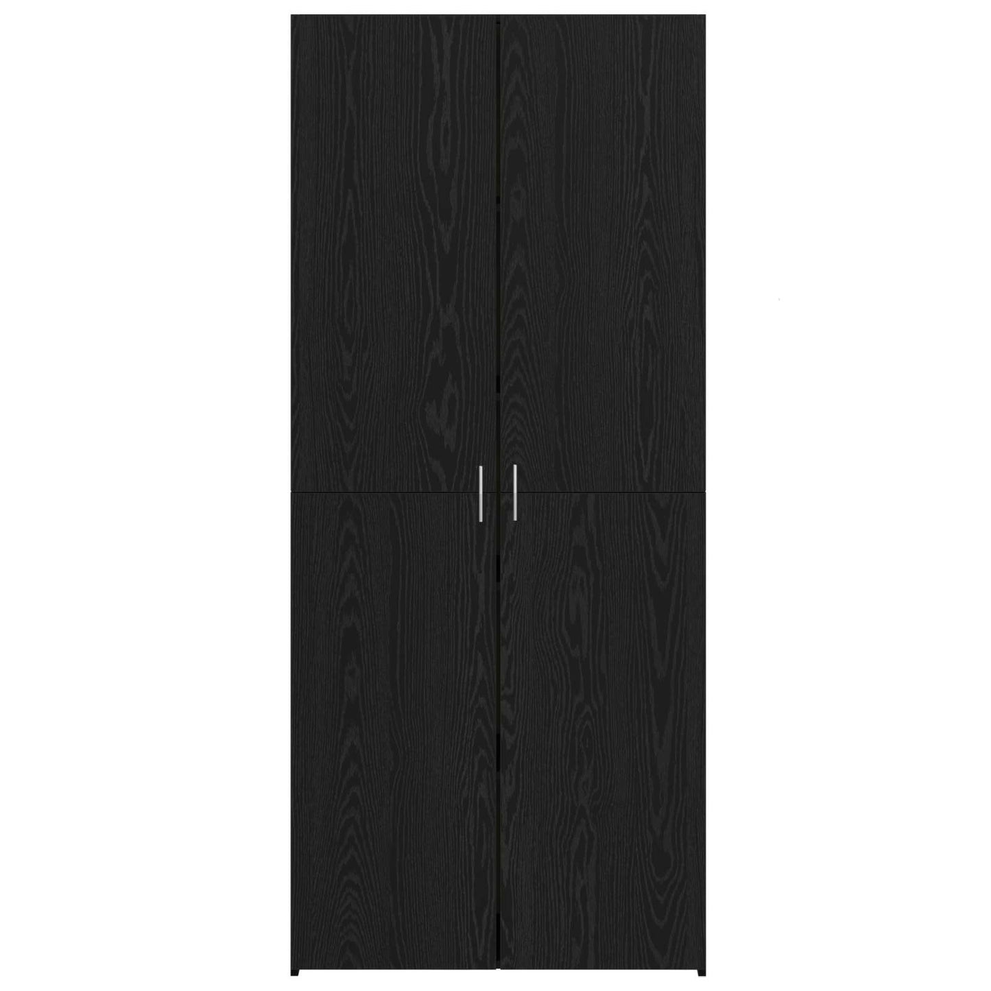 Credenza 2 pcs Rovere Nero 80 x 42 x 185 cm