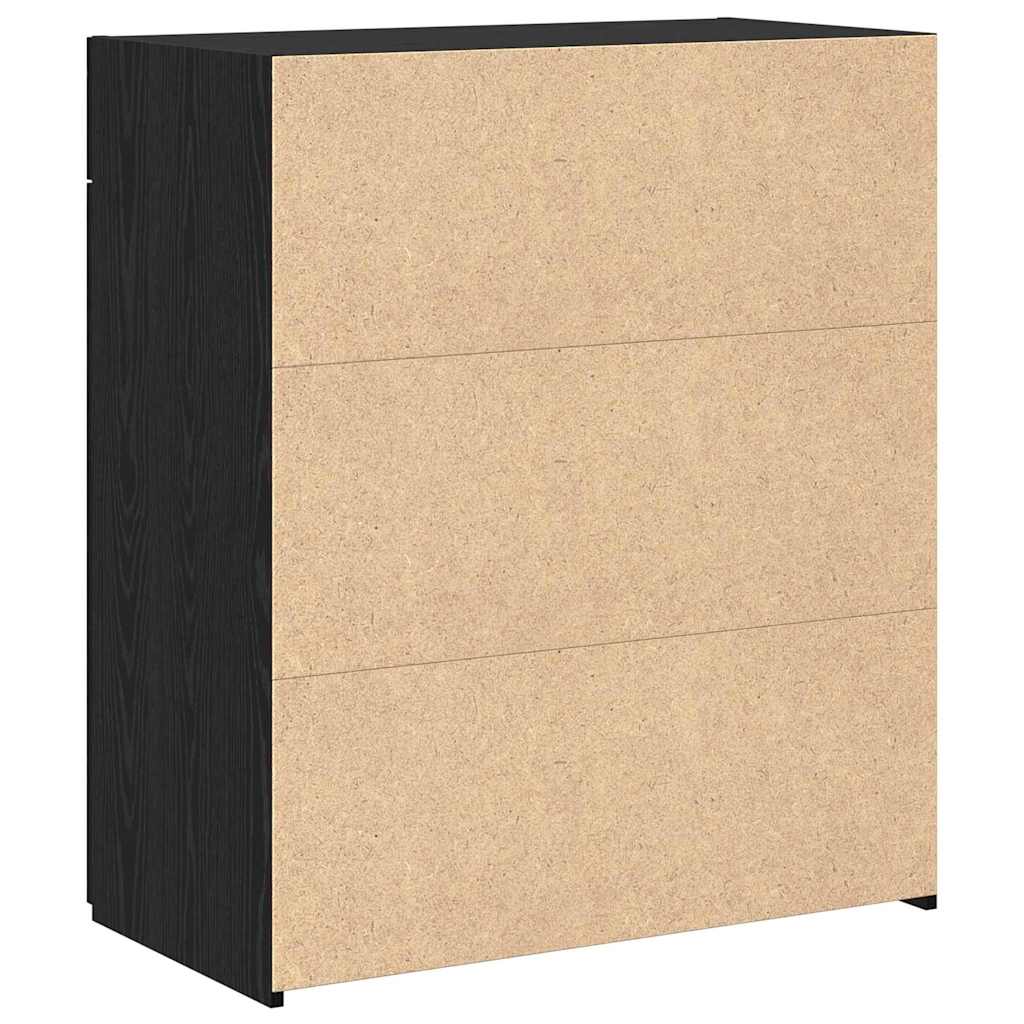 Armadio Rovere nero 80 x 42.5 x 93.5 cm Legno multistrato - homemem39