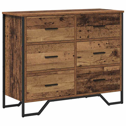 Cassettiera 6-Cassetto Legno vecchio 91 x 35,5 x 74,5 cm | homemem39