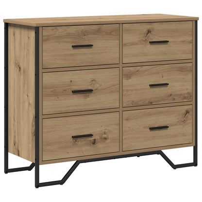 Cassettiera 6-Cassetto Rovere artigianale 91 x 35,5 x 74,5 cm | homemem39