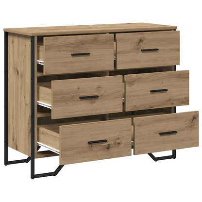 Cassettiera 6-Cassetto Rovere artigianale 91 x 35,5 x 74,5 cm | homemem39