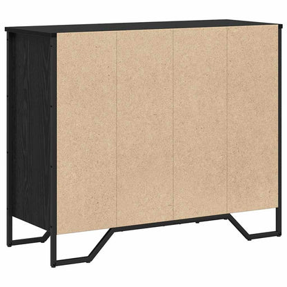 Cassettiera 6-Cassetto Rovere Nero 91 x 35,5 x 74,5 cm | homemem39