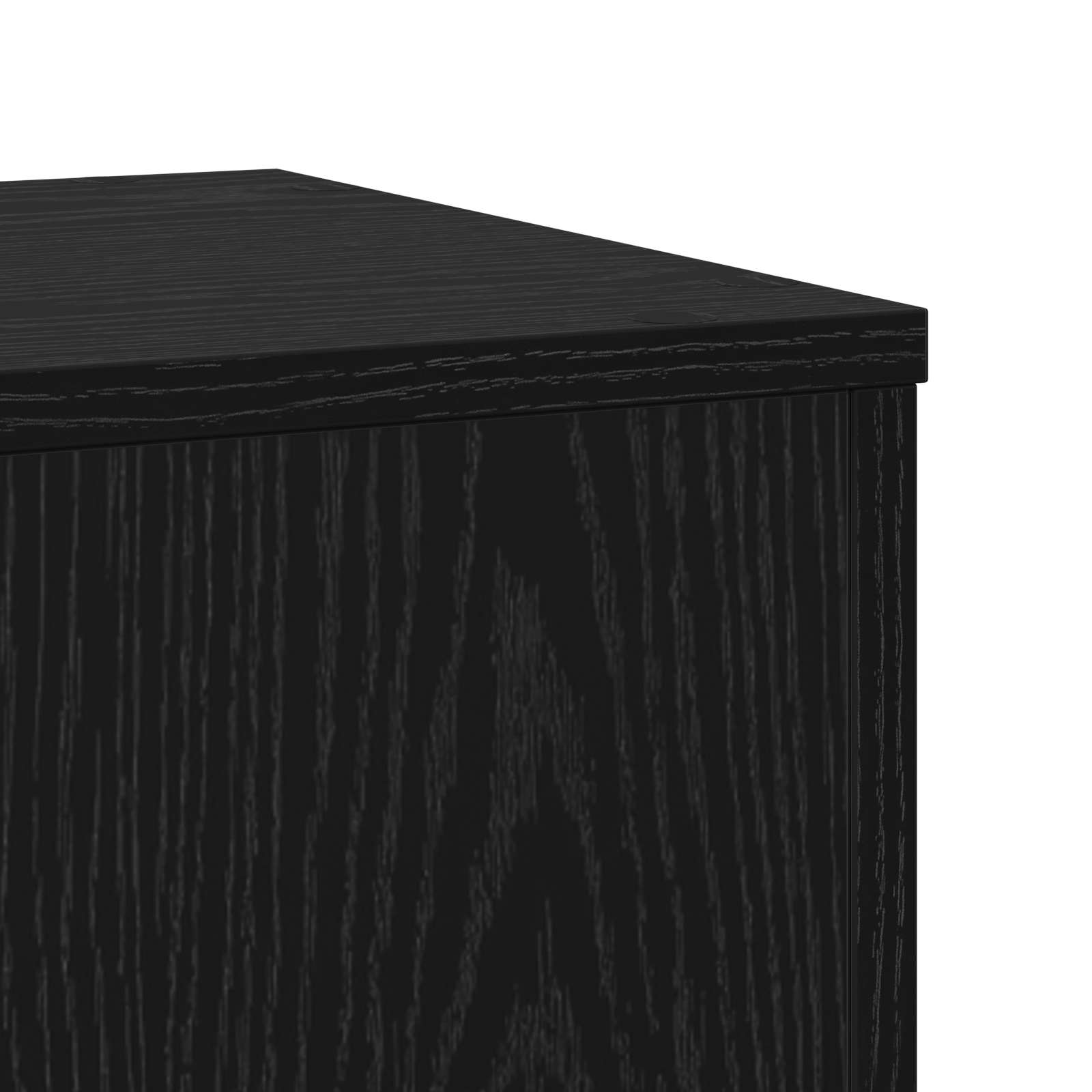 Supporto per piante 2 pz Rovere Nero 33 x 33 x 100 cm | homemem39