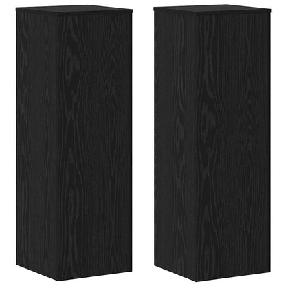 Supporto per piante 2 pcs Rovere nero 33 x 33 x 100 cm - homemem39