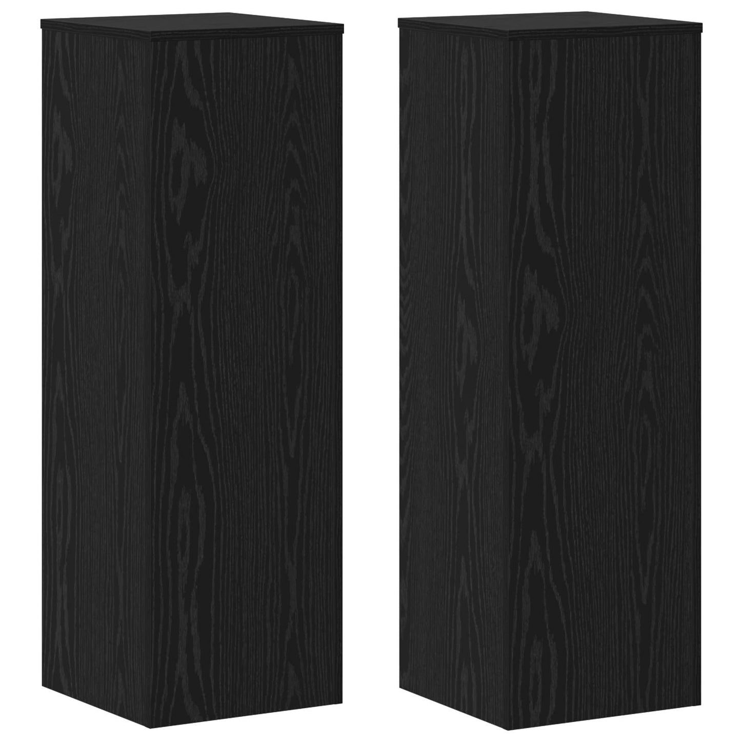 Supporto per piante 2 pz Rovere Nero 33 x 33 x 100 cm | homemem39