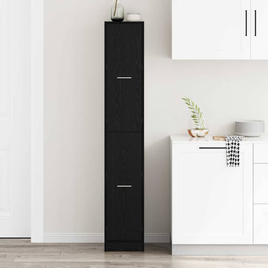 Armadio da Apoteca Rovere nero 30 x 41 x 174.5 cm