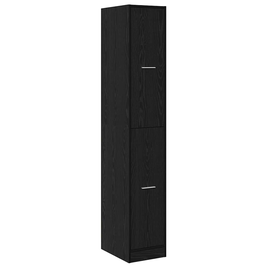 Armadio da Apoteca Rovere nero 30 x 41 x 174.5 cm | homemem39