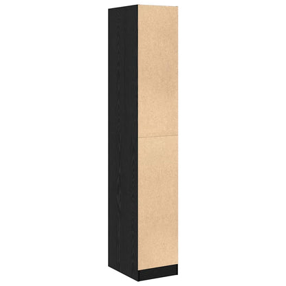Armadio da Apoteca Rovere nero 30 x 41 x 174.5 cm | homemem39