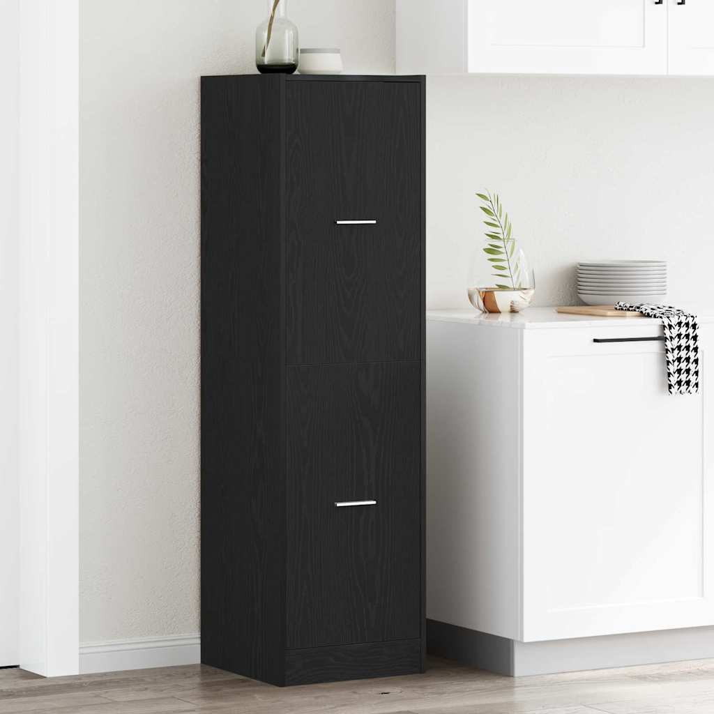 Armadio da Apoteca Rovere nero 40 x 41 x 144.5 cm | homemem39