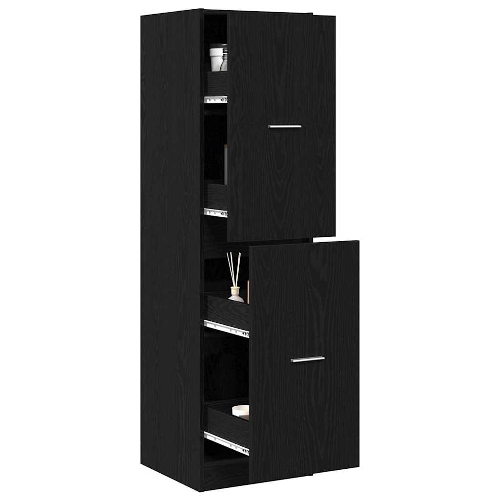 Armadio da Apoteca Rovere nero 40 x 41 x 144.5 cm