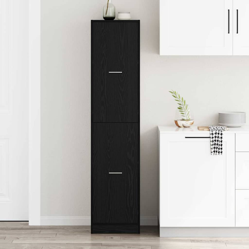 Armadio da Apoteca Rovere nero 40 x 41 x 174.5 cm | homemem39