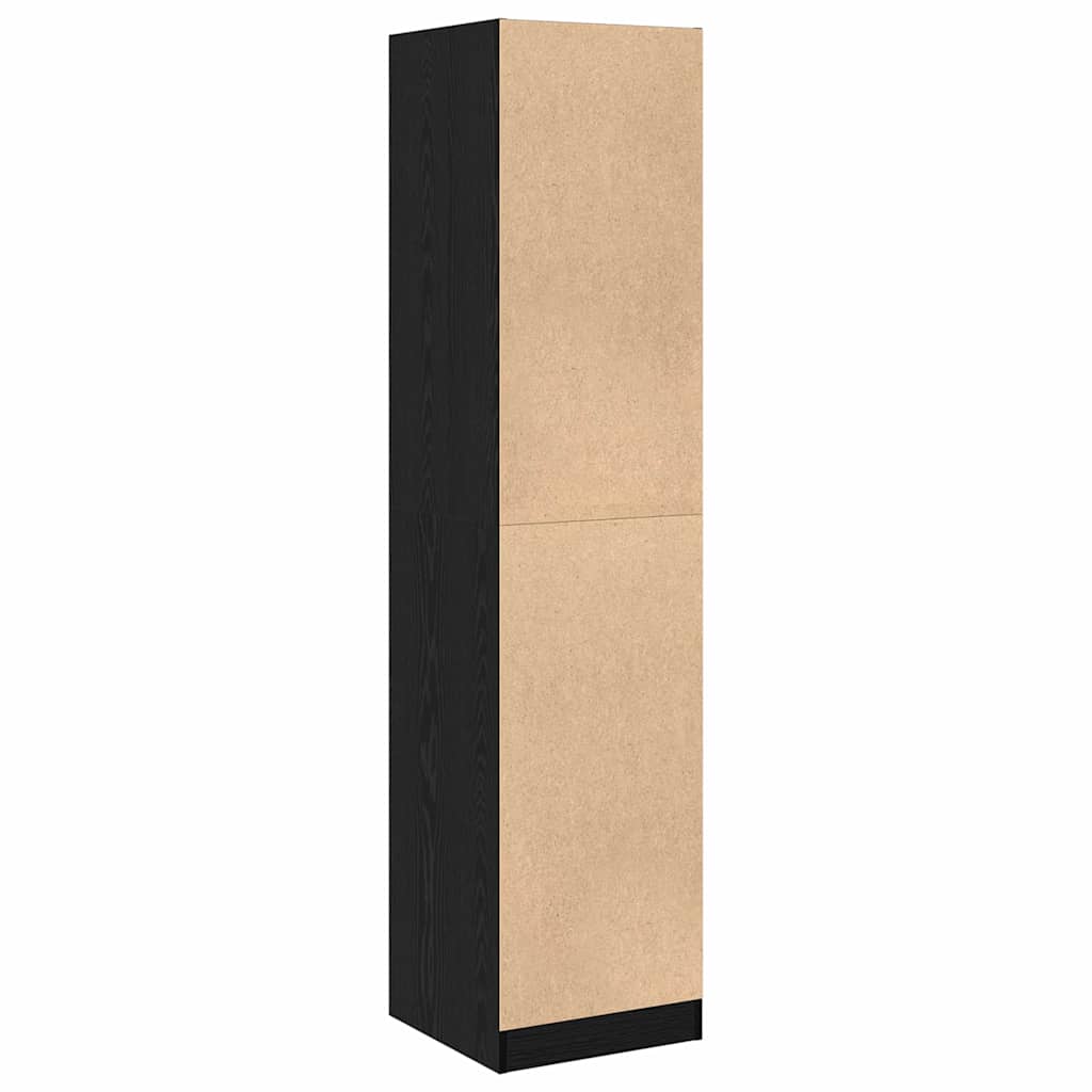 Armadio da Apoteca Rovere nero 40 x 41 x 174.5 cm