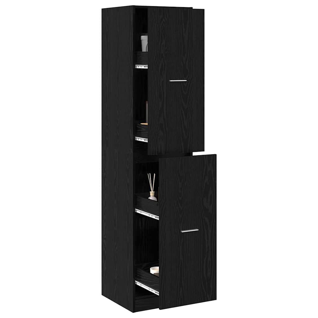 Armadio da Apoteca Rovere nero 40 x 41 x 174.5 cm | homemem39