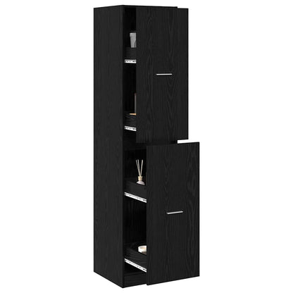 Armadio da Apoteca Rovere nero 40 x 41 x 174.5 cm