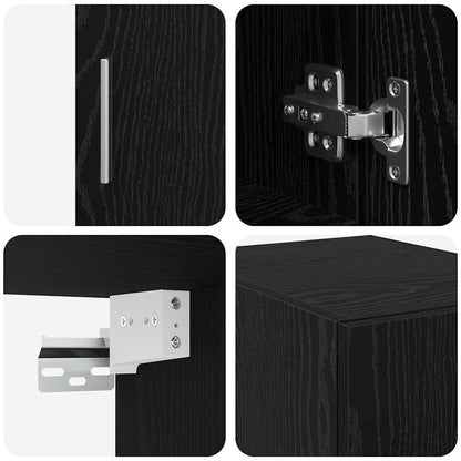Mobile da Storage Slim Rovere nero 30 x 42.5 x 225 cm - homemem39