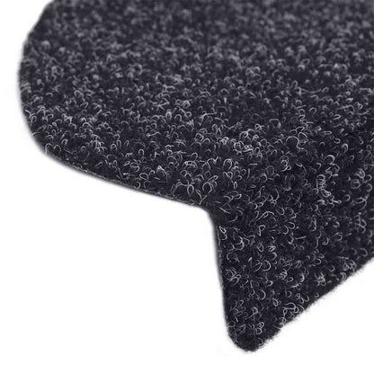Tappetini per scale autoadesivi 20 pz 65x21x4 cm neri semicircolari grandi