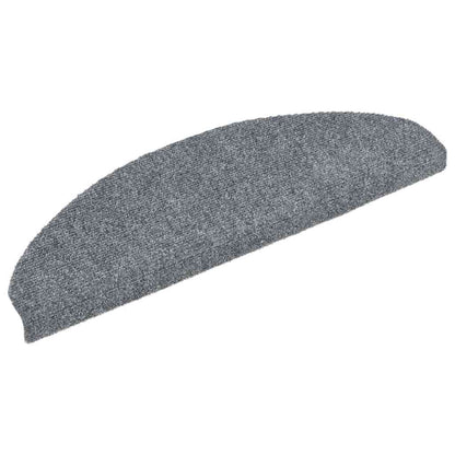 Tappetini per scale autoadesivi 20 pz 65x21x4 cm Grigio chiaro Semicircolari Grandi | homemem39
