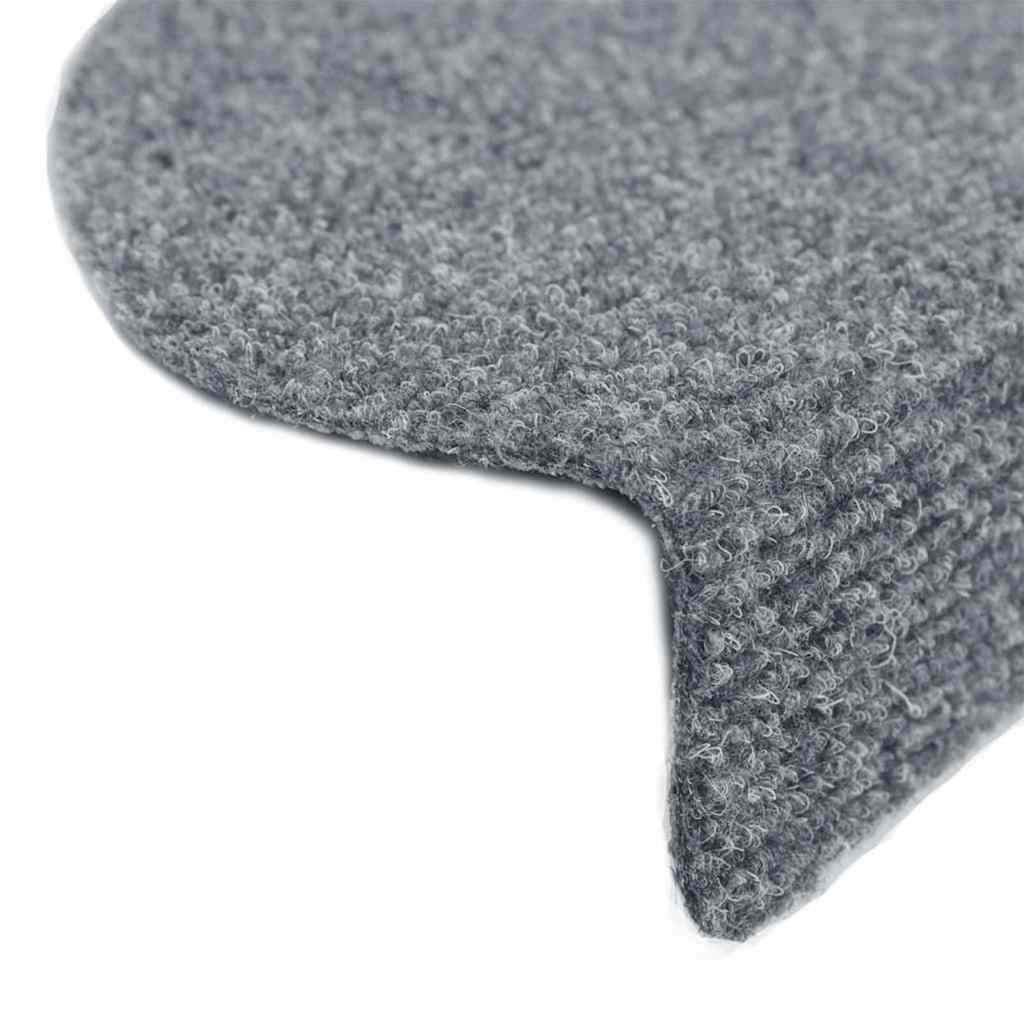 Tappetini per scale autoadesivi 20 pz 65x21x4 cm Grigio chiaro Semicircolari Grandi | homemem39