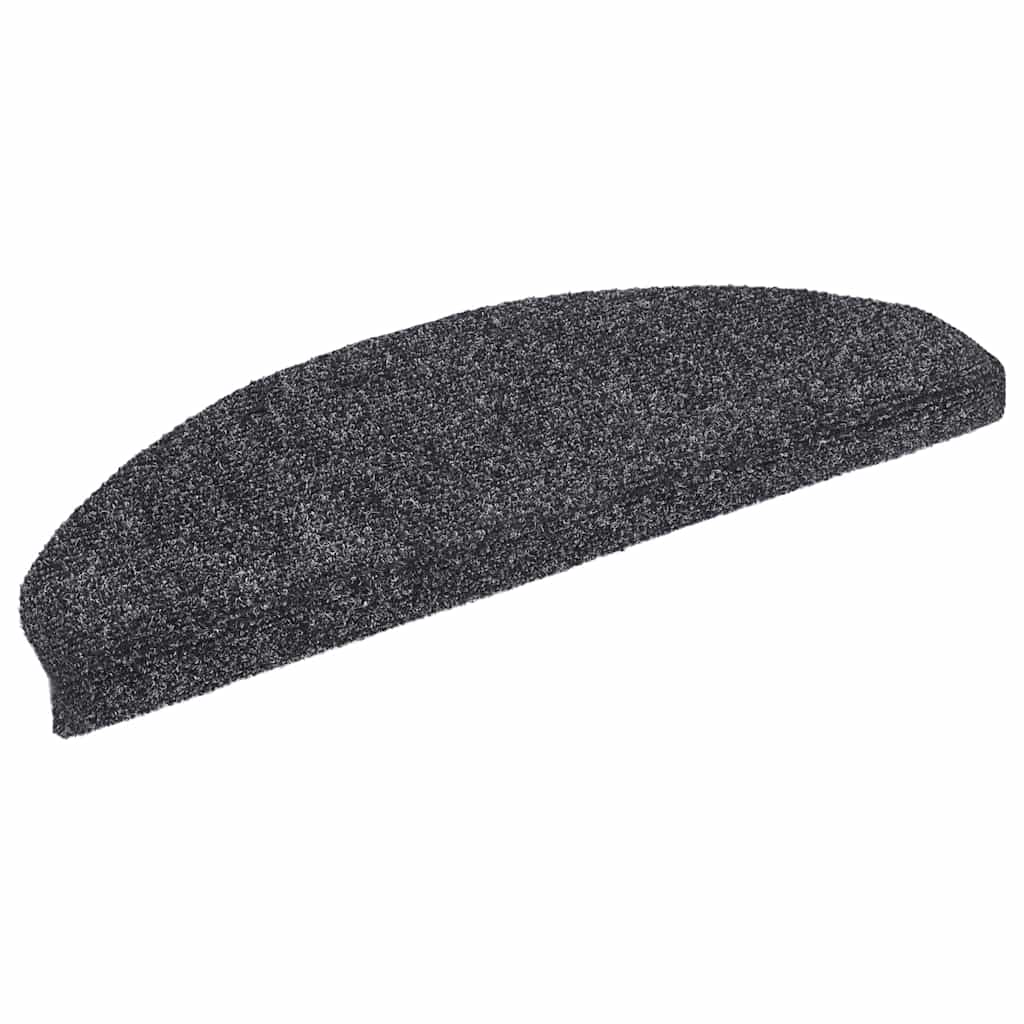 Tappetini per scale autoadesivi 30 pz 65x21x4 cm Grigio scuro Semicircolari Grandi | homemem39