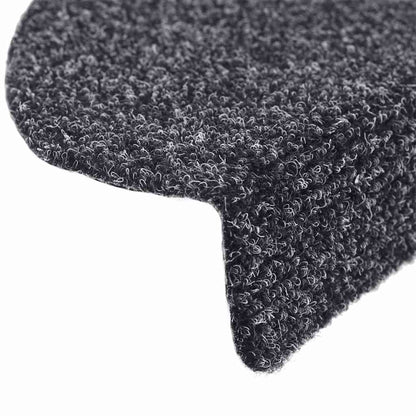 Tappetini per scale autoadesivi 30 pz 65x21x4 cm Grigio scuro Semicircolari Grandi | homemem39