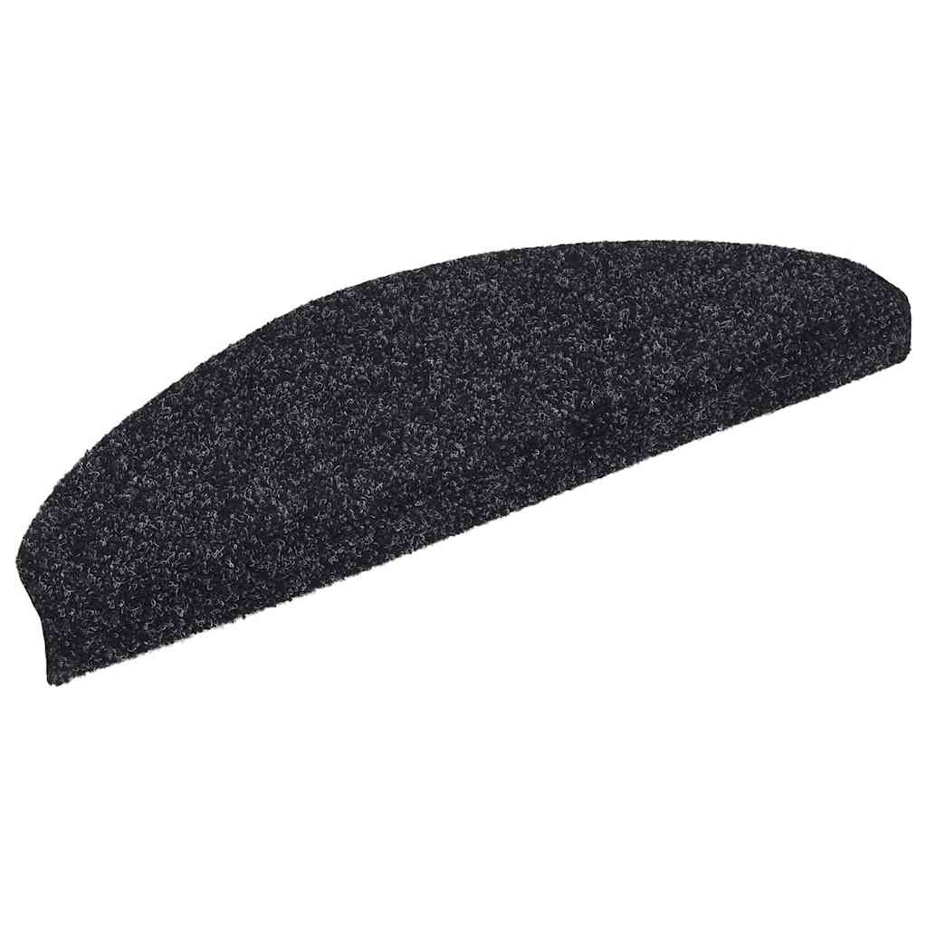 Tappetini per scale autoadesivi 30 pz 65x21x4 cm neri semicircolari grandi | homemem39