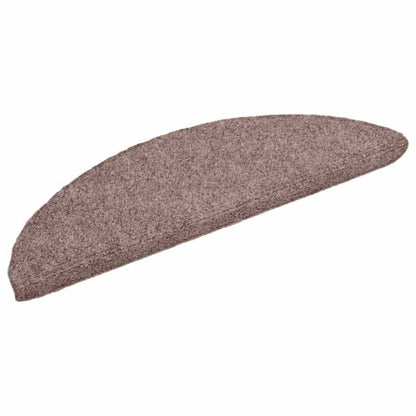 Tappetini per scale autoadesivi 20 pz 56x17x3 cm Marrone Chiaro Semicircolari | homemem39